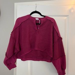 Out From Under | Cozy Henley Top | Berry | Small